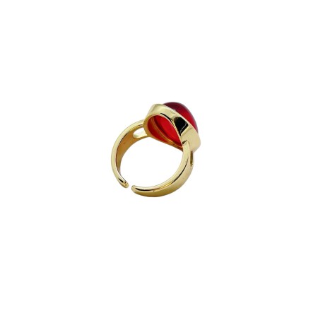 ring gold 925 with red stone5